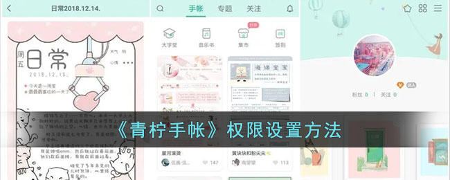 青柠手帐权限设置教程|青柠手帐如何快速设置权限