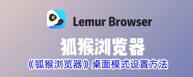 《狐猴浏览器全屏显示设置：桌面模式详细教程》