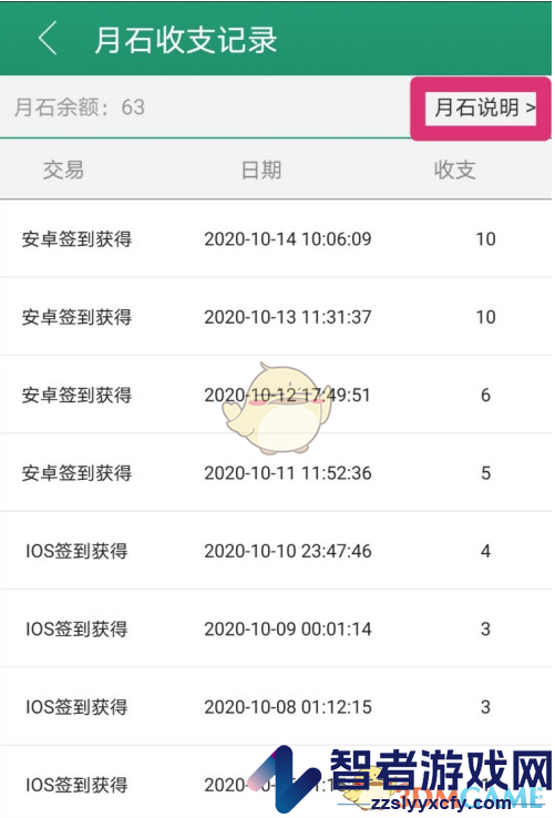 晋江小说阅读查看月石收支记录方法