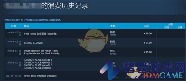 steam历史消费记录查看方法