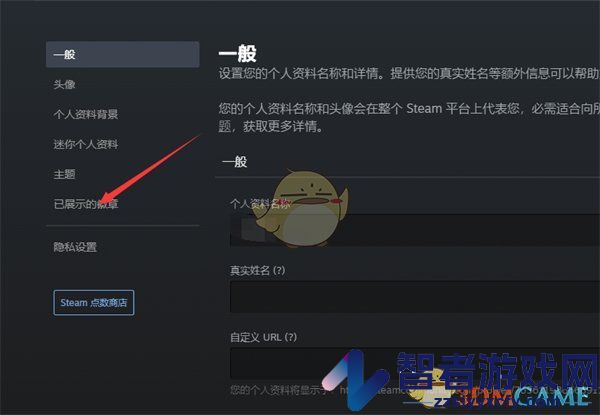 steam展示徽章设置方法