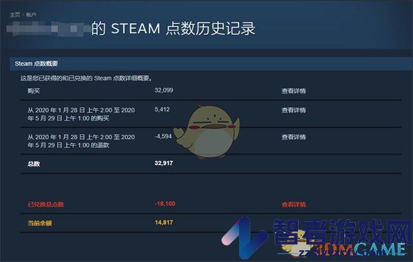 steam查看点数历史记录方法