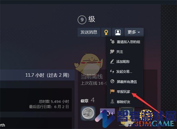 steam举报用户方法