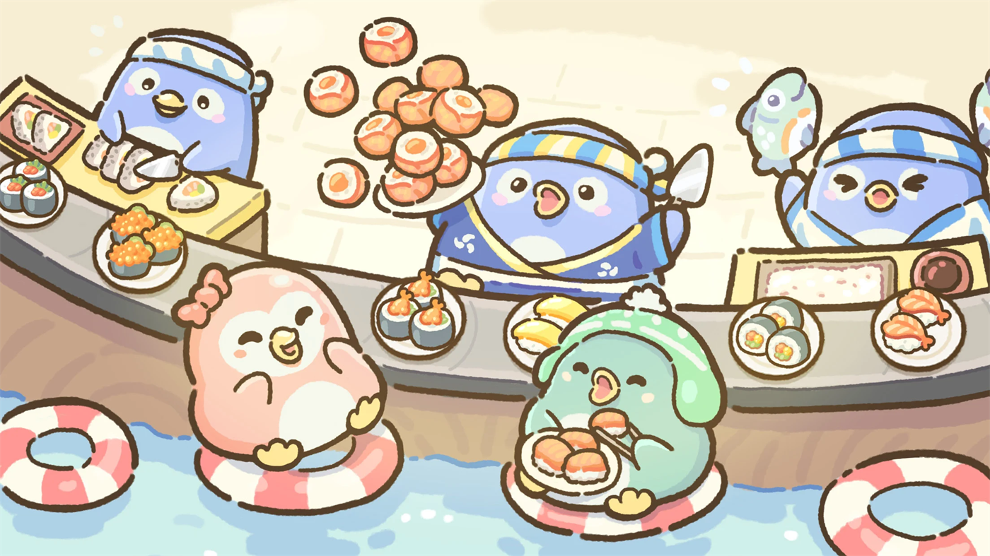 企鹅寿司酒吧最新版游戏(Penguin Sushi Bar)