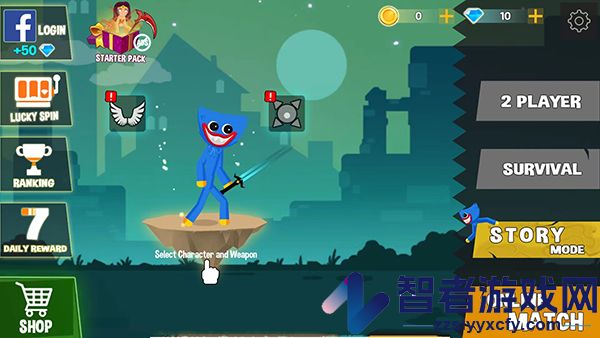 波比vs火柴人游戏(Stickman Fighting Supreme)