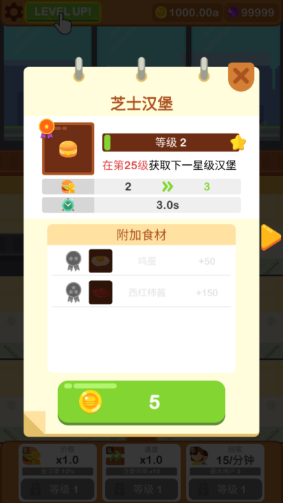 汉堡厨师游戏(Burger Chef - Idle Profit Game)