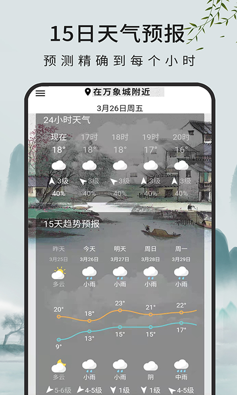 一毫天气预报app
