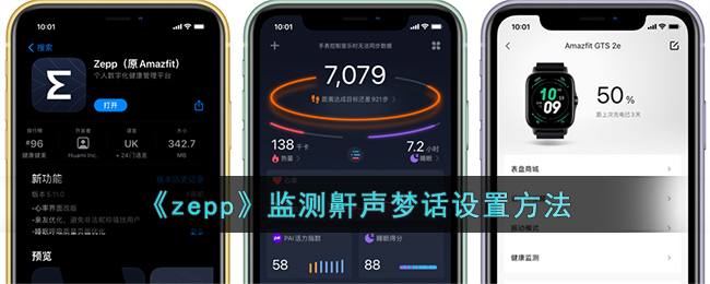 Zepp手环监测鼾声和梦话的设置方法 | 如何使用Zepp监测睡眠中的梦话