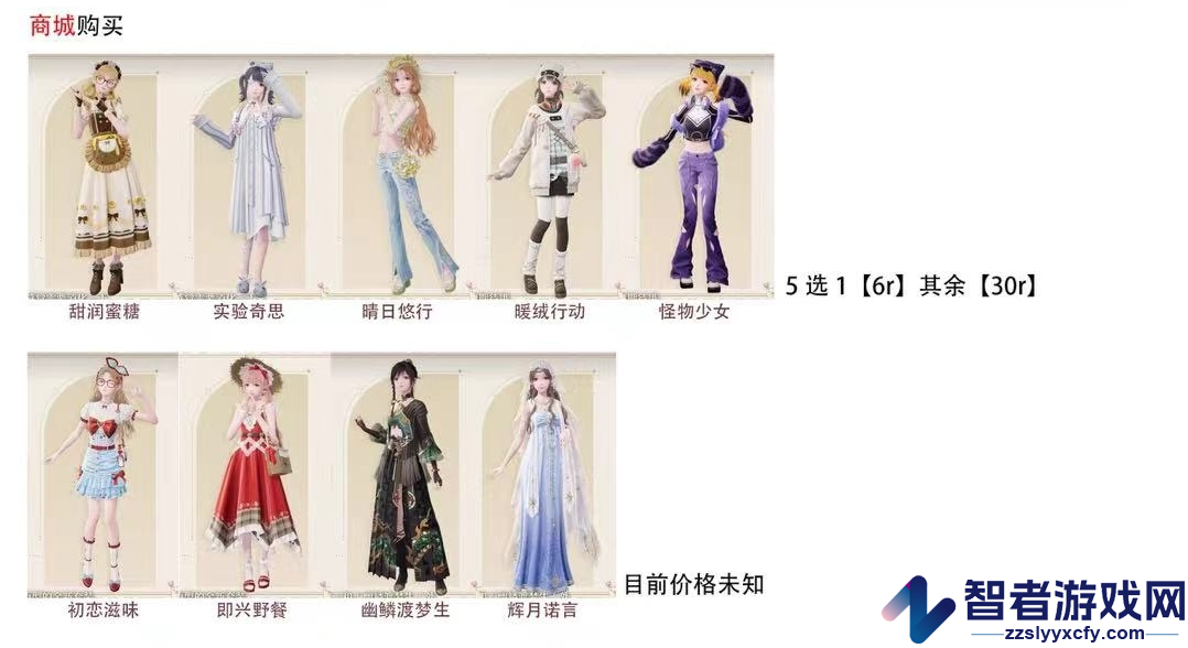 无限暖暖全付费衣服外观介绍