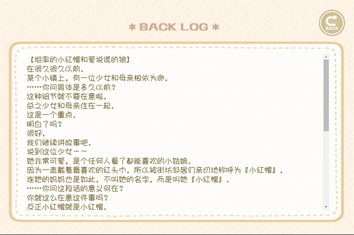 坦率的小红帽和爱说谎的狼